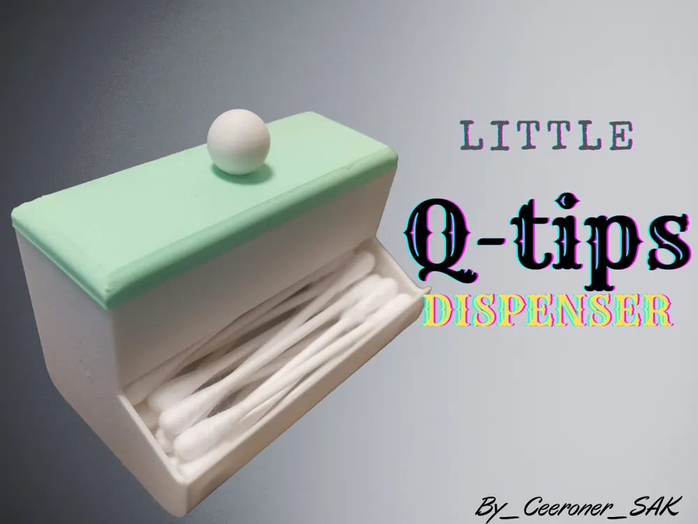 little qtips dispenser by CeerOne_SAK MakerWorld