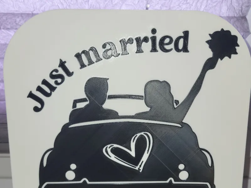 Just Married Standing Sign