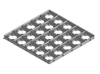 Gridfinity Baseplate 1x1 to 5x5 - Magnets only