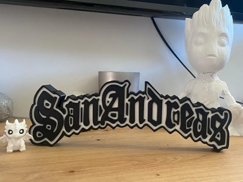 San Andreas 3D sign