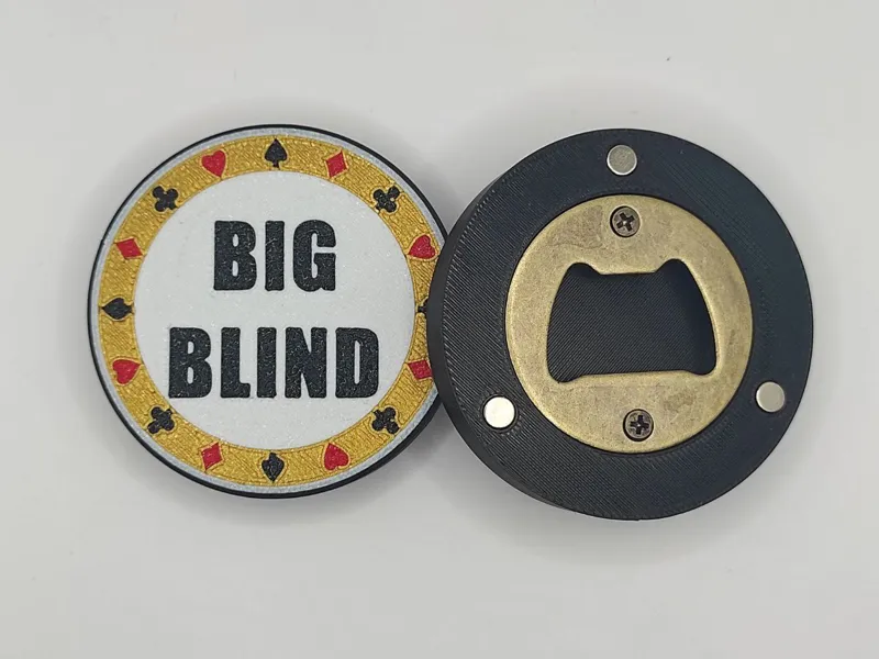 Magnetic Poker Bottle Opener - Big Blind Edition