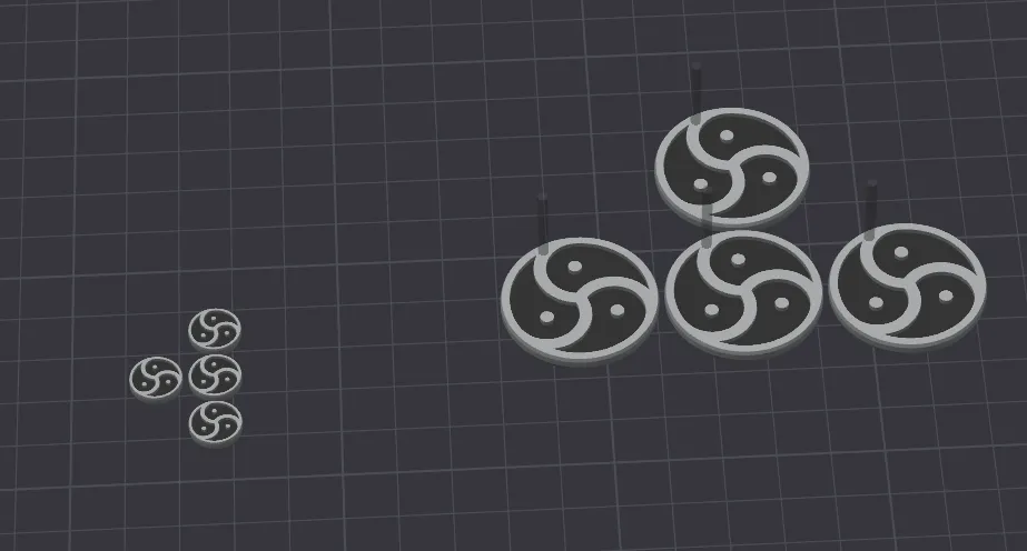 Triskelion or BDSM earrings view 2