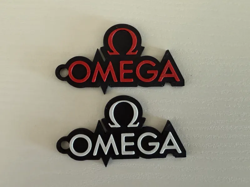 Omega Keychains Logo Two Colors