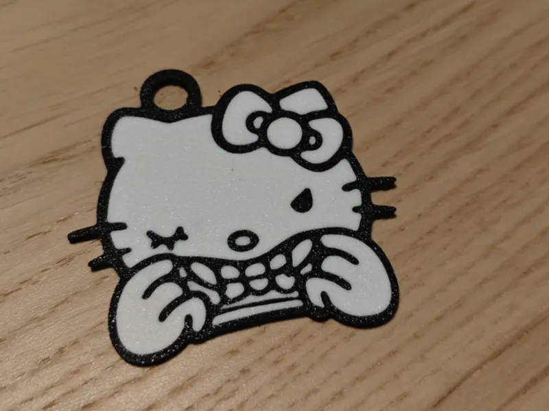 Aggressive Hello Kitty keychain 