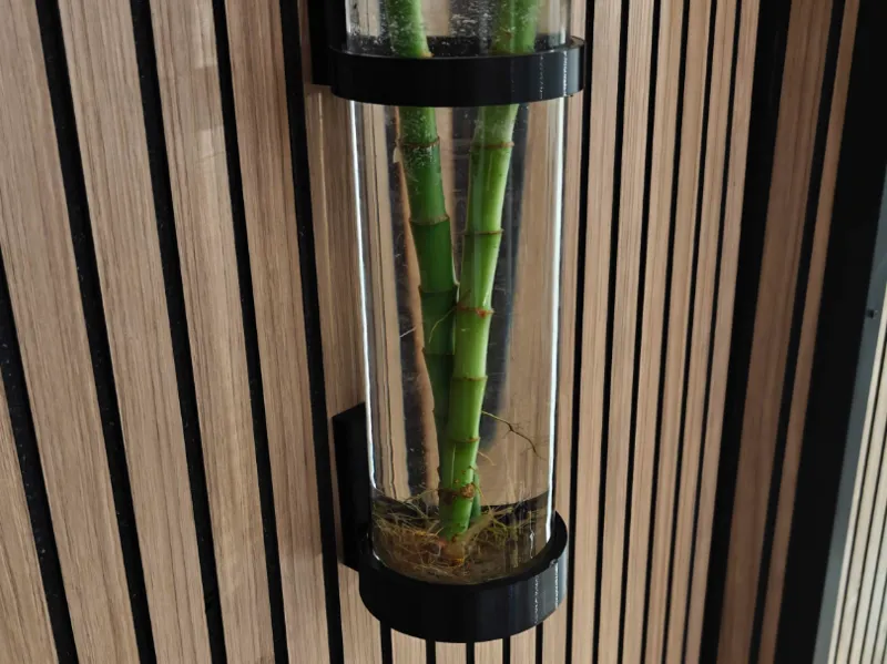 Wall-mounted cylindrical vase holder (80 mm)