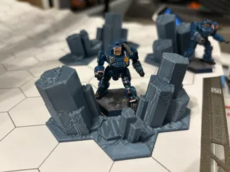 Mech RPG/ Battletech Compatible Hex Stone Columns