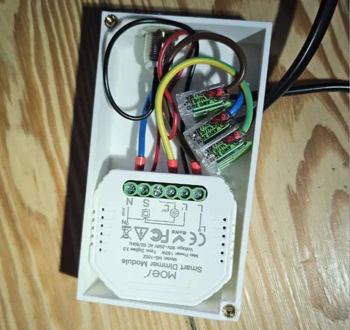 Moes Dimmer Switch Box with push button hole