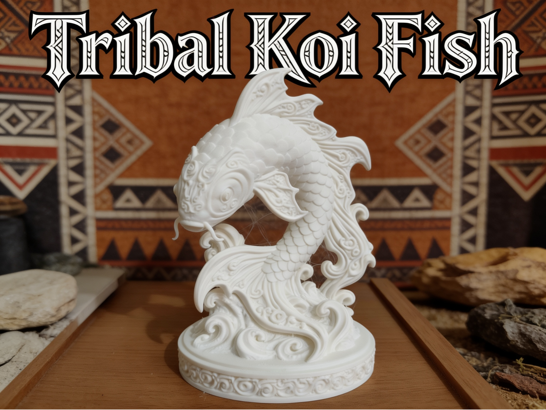 Ornamental Koi Fish Statue