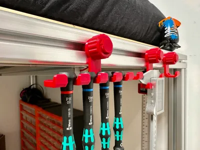 Aluminum profile Wera screwdriver holder