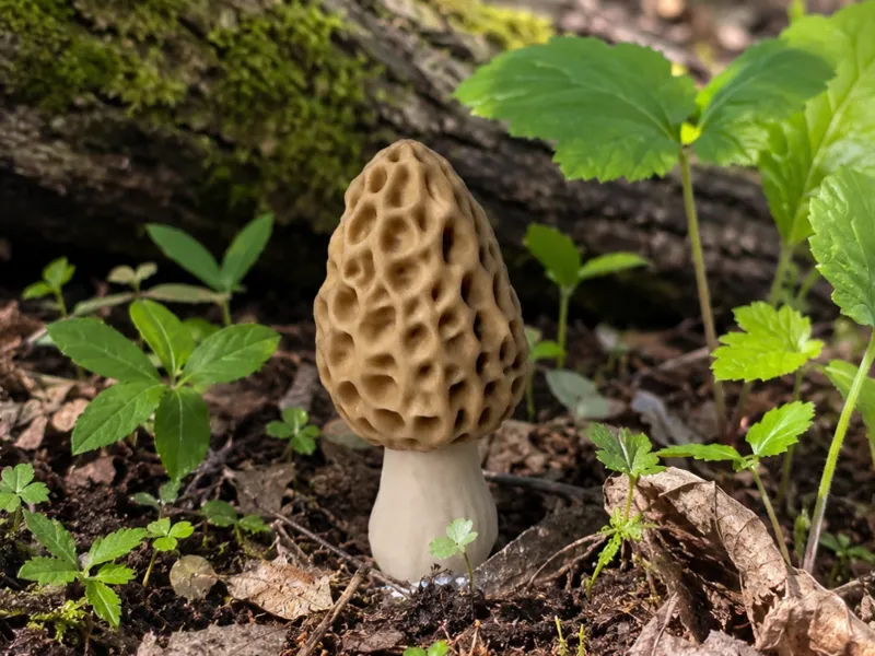 Realistic Morel Mushroom