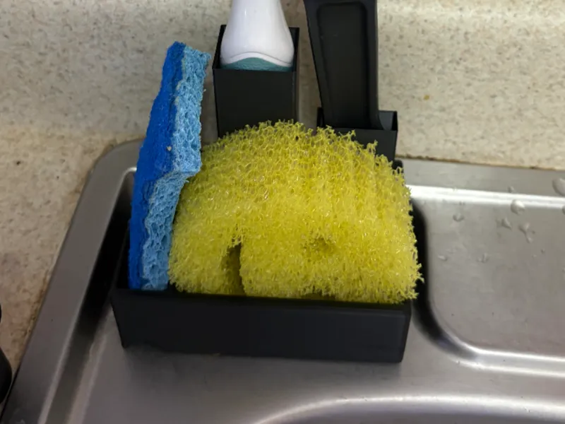 Compact Kitchen Sink Caddie with internal drain