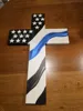 20" Flag Cross - Thin Blue Line