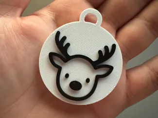 Cute Reindeer AMS Tree Ornament (Fast Print)