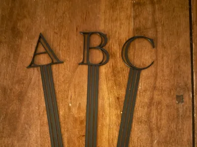 Bookmark alphabet A B C