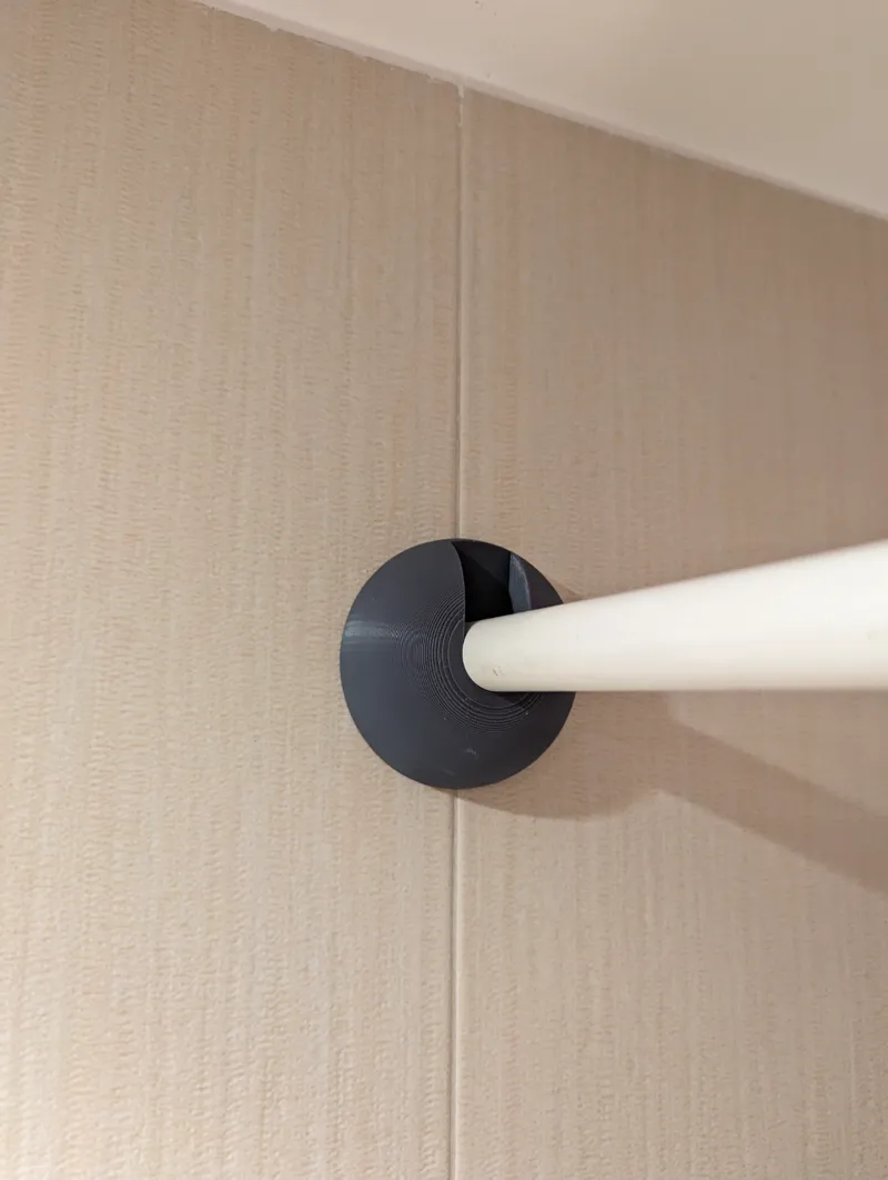 Shower curtain bar holder