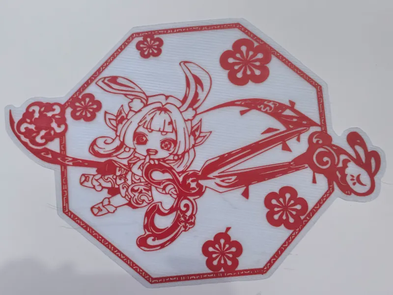 剪纸格温窗花