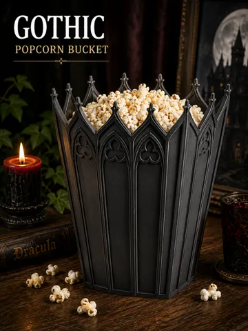 Modelo para impresión 3D: Gothic Popcorn Bucket — vista de referencia 2