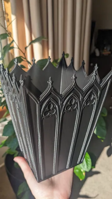 Modelo para impresión 3D: Gothic Popcorn Bucket — vista de referencia 3