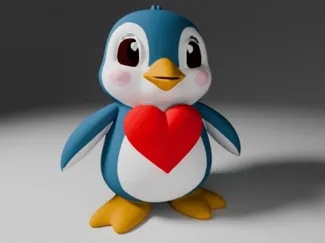 Pinguin mit Herz