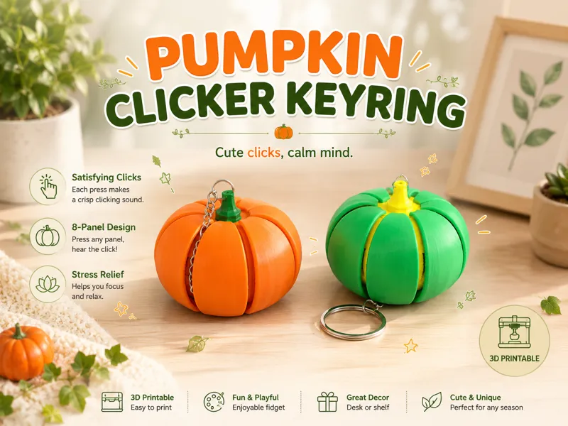 Pumpkin Clicker Keyring