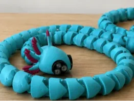 Articulated cute long axolotl