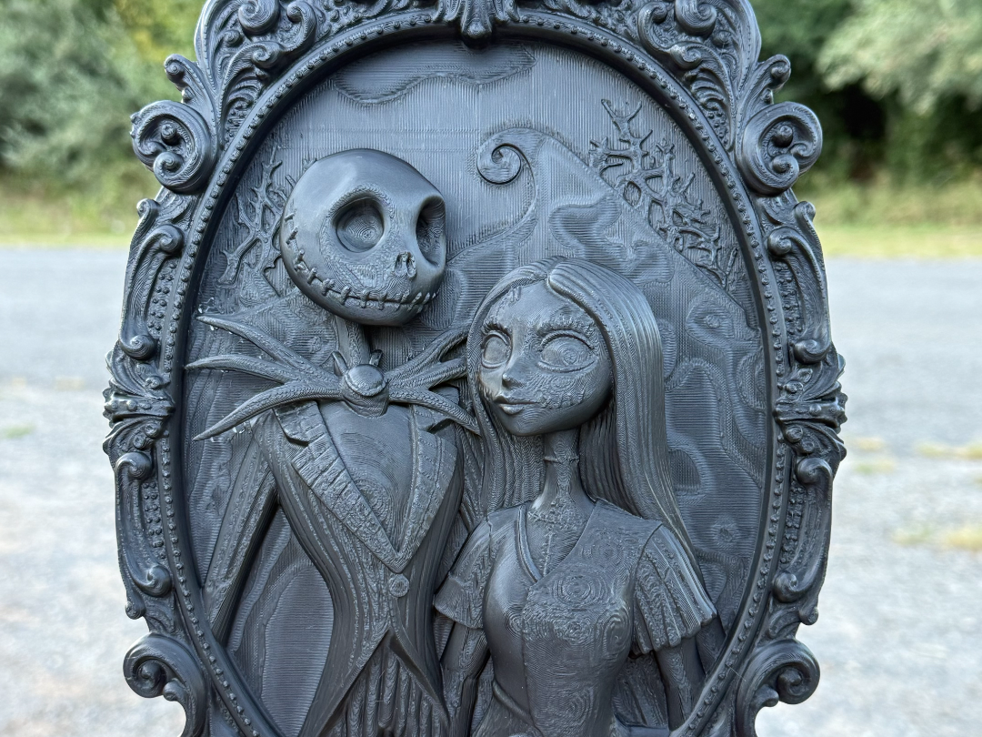 Jack and Sally Frame - 3D printed Decor, in stock in India