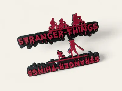 Plaque Stranger Things Characters No AMS