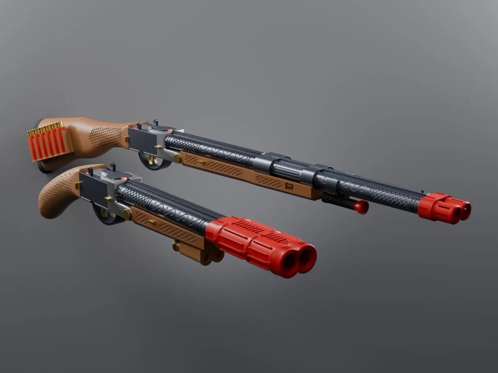 Break-Action Toy Shotgun Kit – Long Gun & Sawn-Off - Free 3D Print ...