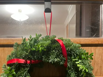 Christmas wreath holder