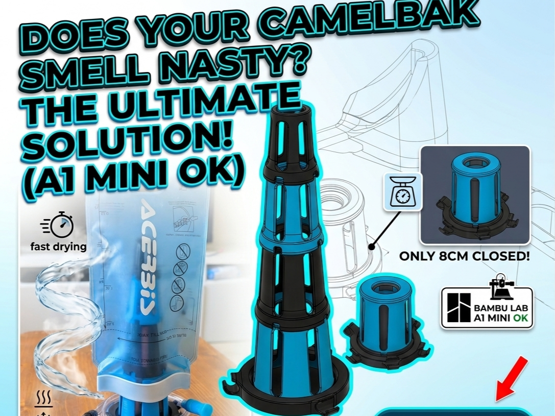 Compact Telescopic Hydration Bladder Drying Rack