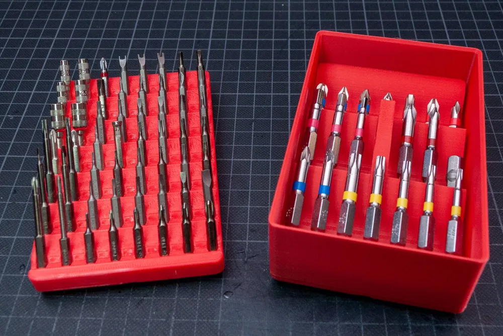 Gridfinity 2x3 Bit storage box for 76 hex bits - Free 3D Print Model ...