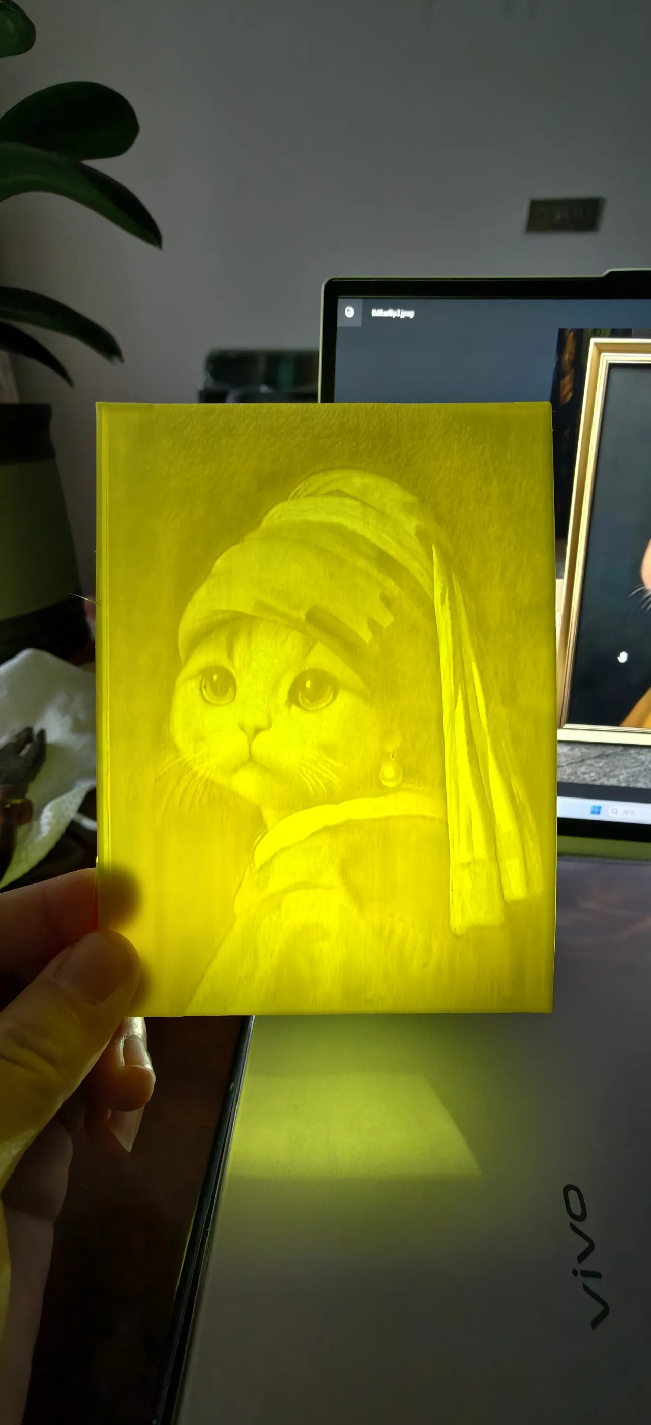 戴珍珠耳环的少女小猫版 世界名画系列 可爱 view 3