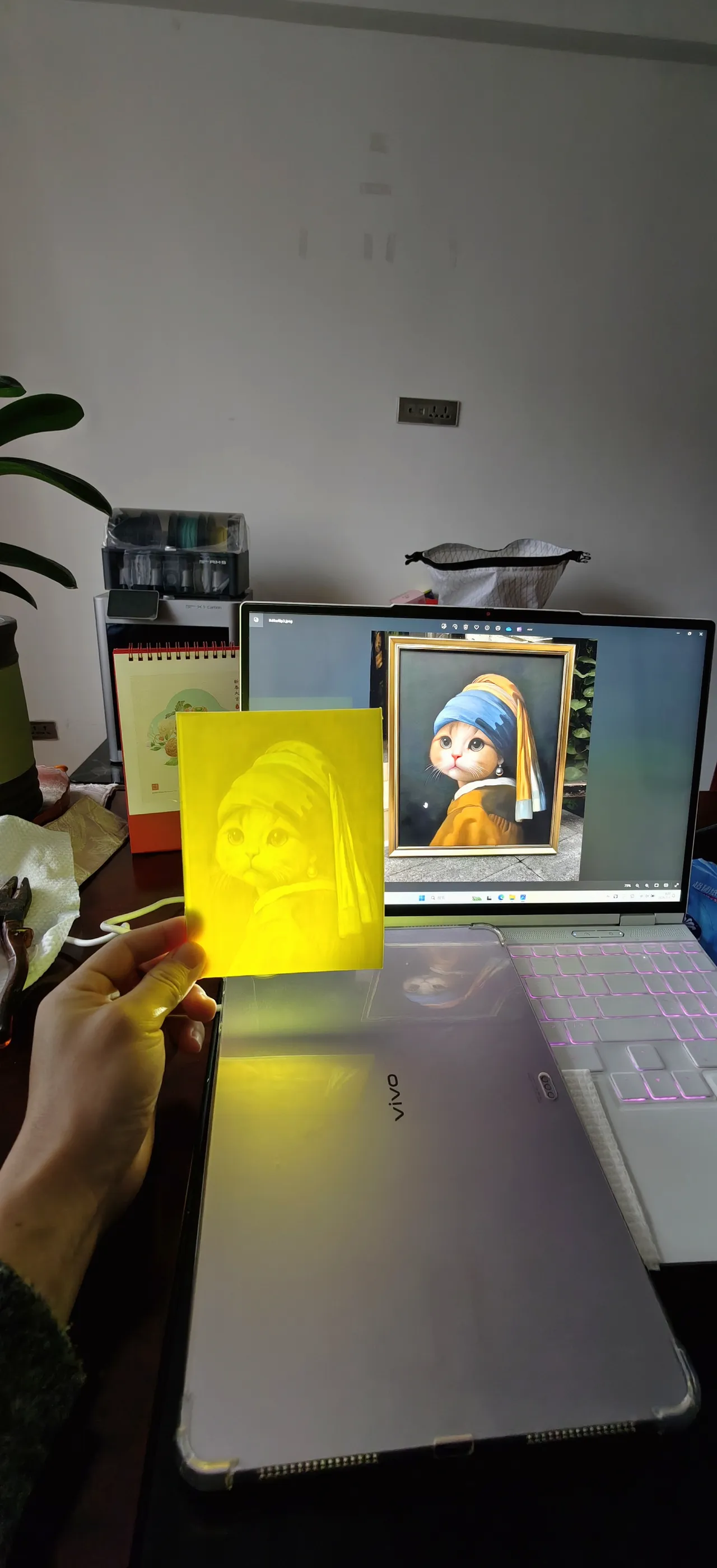戴珍珠耳环的少女小猫版 世界名画系列 可爱 view 4