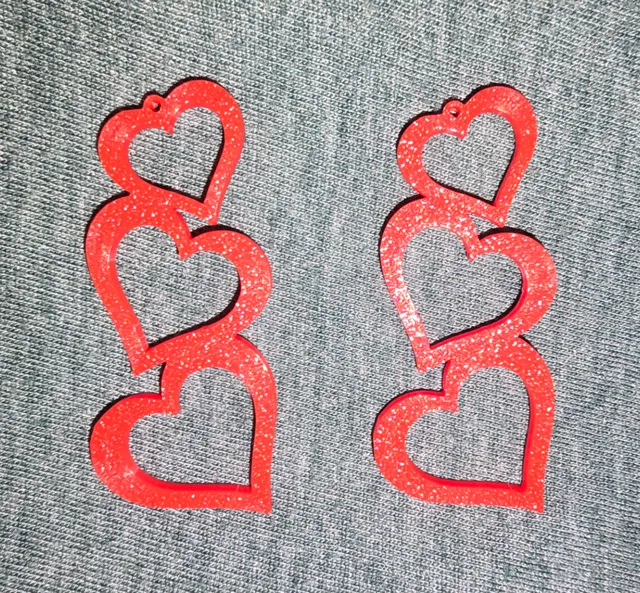 Triple Heart Earring