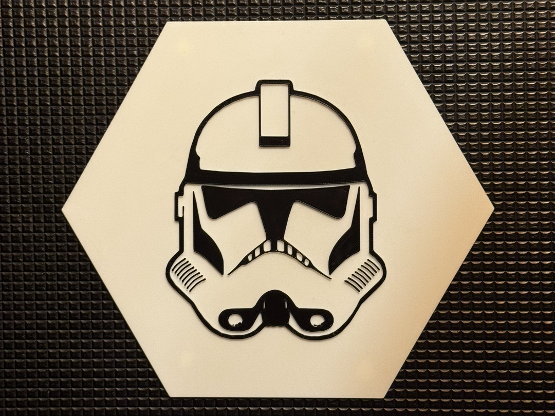 Phase 2 Clone Trooper Helmet Hexagon Wall Art