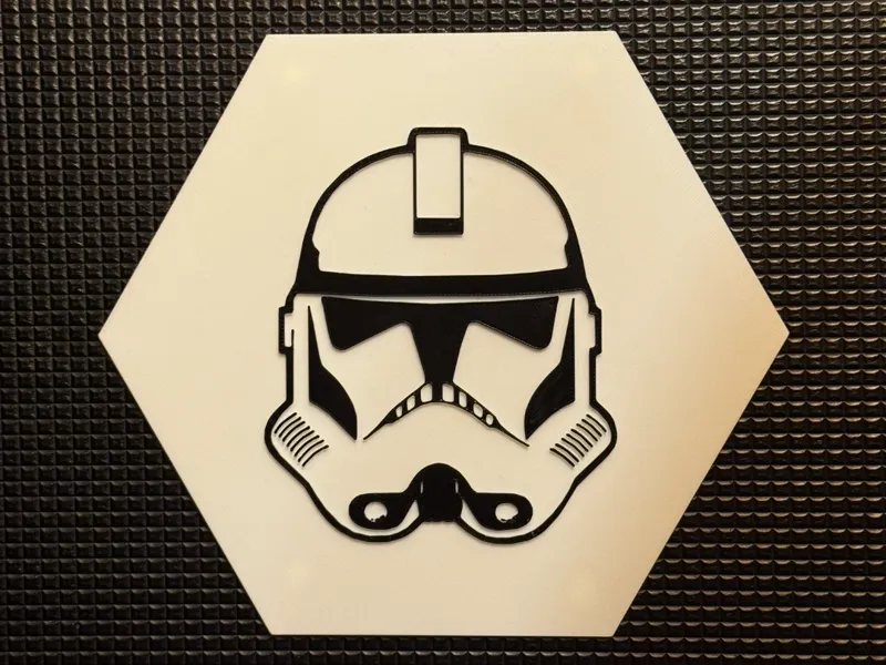 Phase 2 Clone Trooper Helmet Hexagon Wall Art