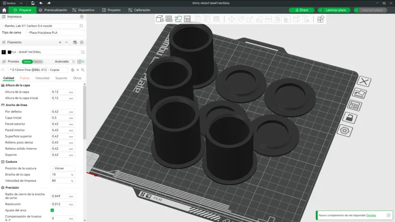 Smart Material Adapter Spool Weight