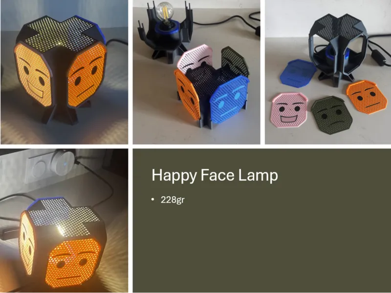 Happy Face Brickman inspired Lamp