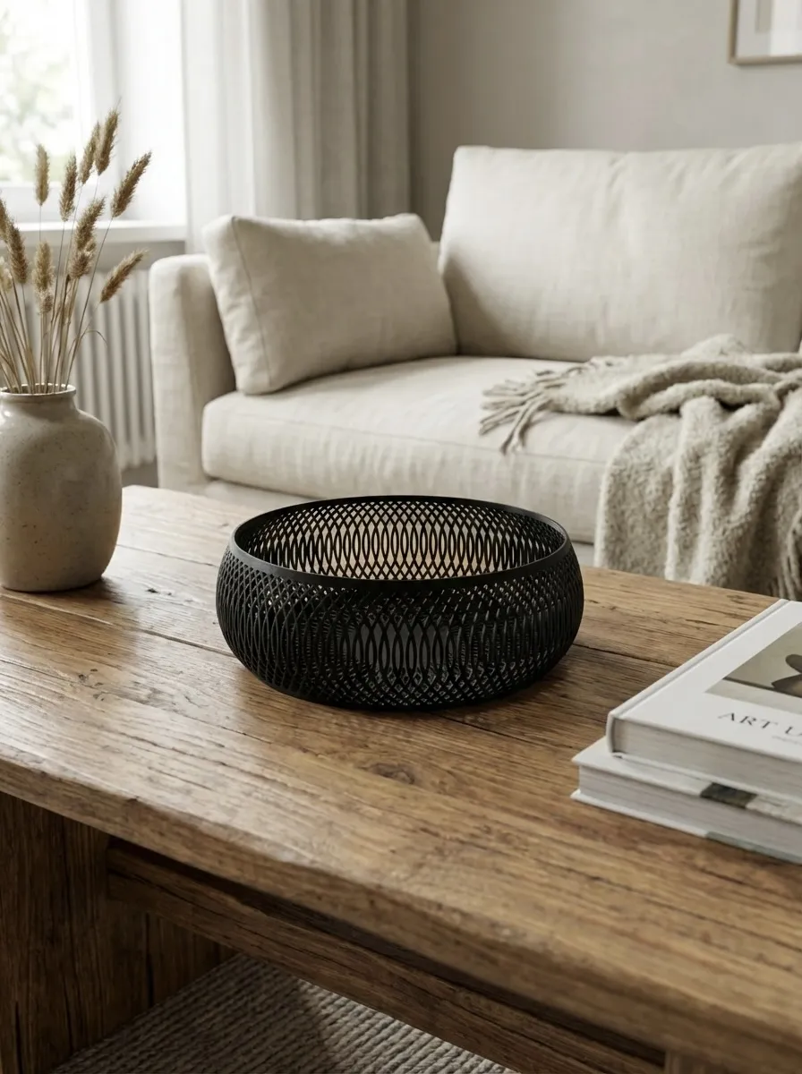 Spiral Lattice Bowl | Modern Centerpiece | Ø220mm view 2