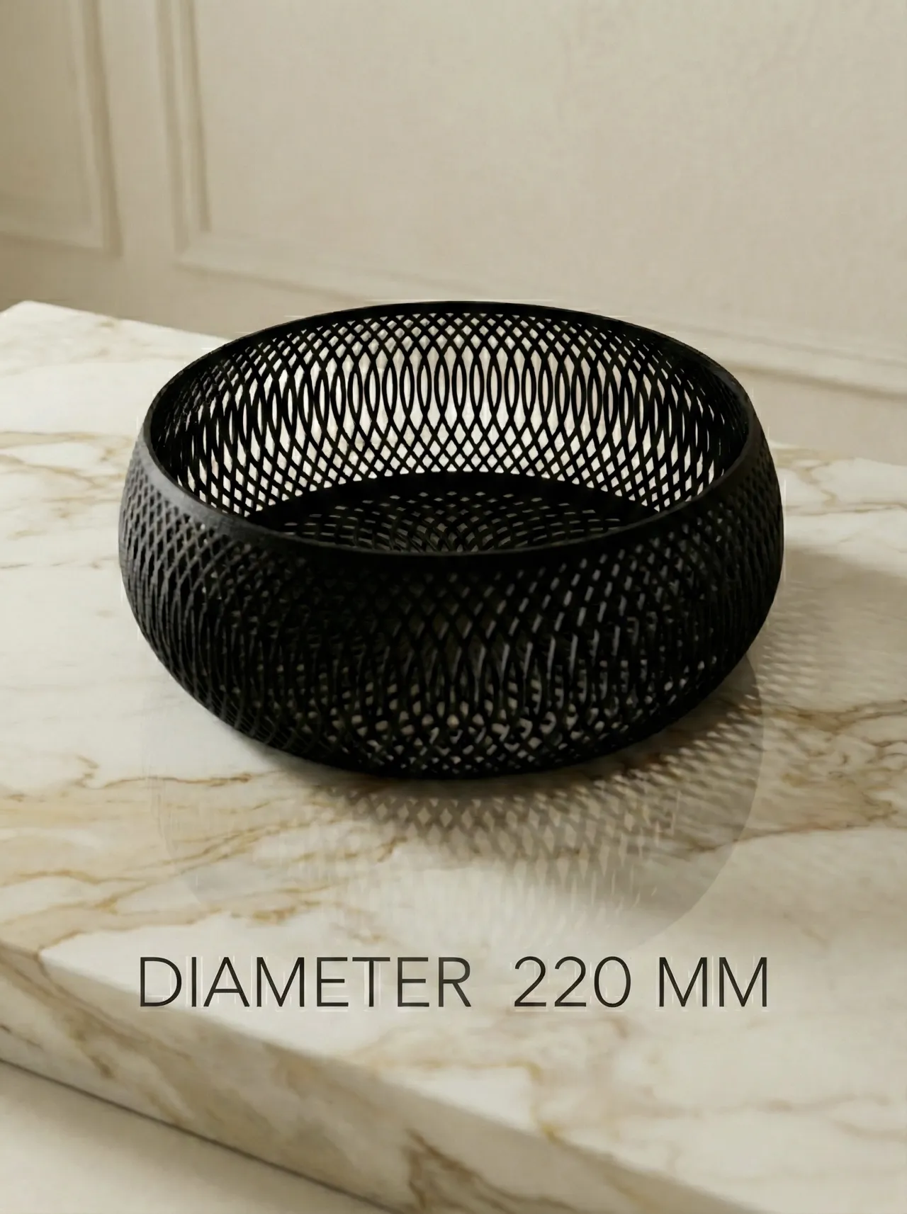 Spiral Lattice Bowl | Modern Centerpiece | Ø220mm view 4
