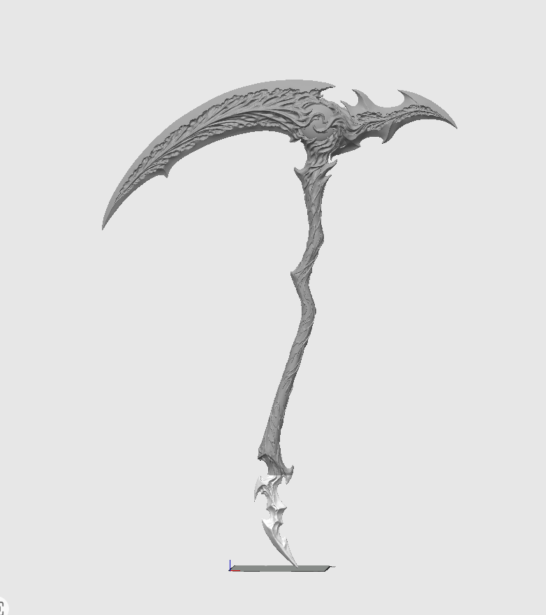 Miniatura 2 do modelo 3D 腐蚀镰刀