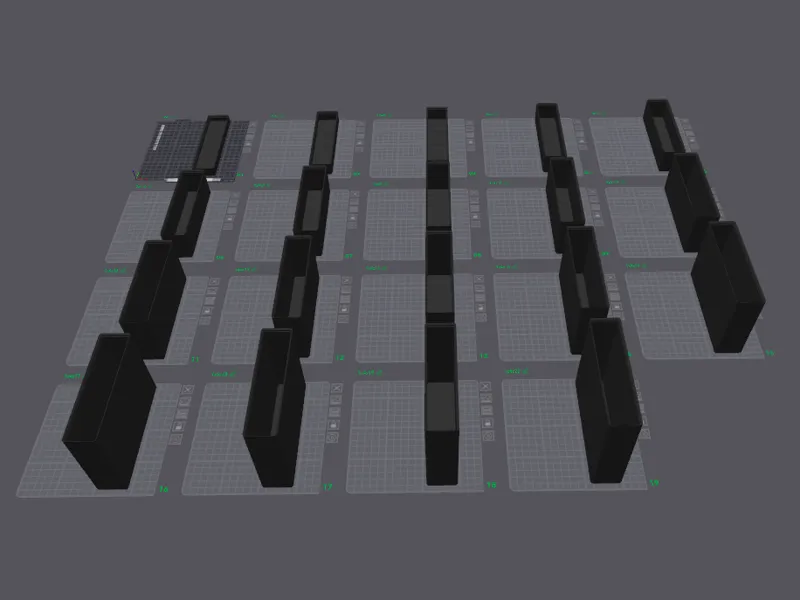 Gridfinity 1x4 Stackable Boxes