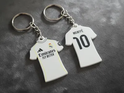 Mbappé Real Madrid jersey keychain