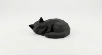 Chat endormi low poly — photo 3