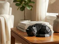 Chat endormi low poly — photo 2