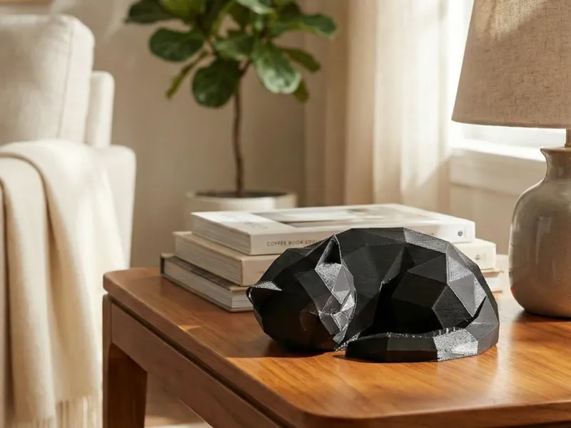 Cute Low Poly Sleeping Cat - Free Commercial Use