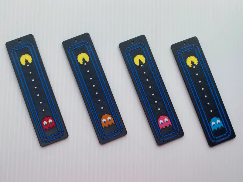 Pac-Man and Ghost Bookmark