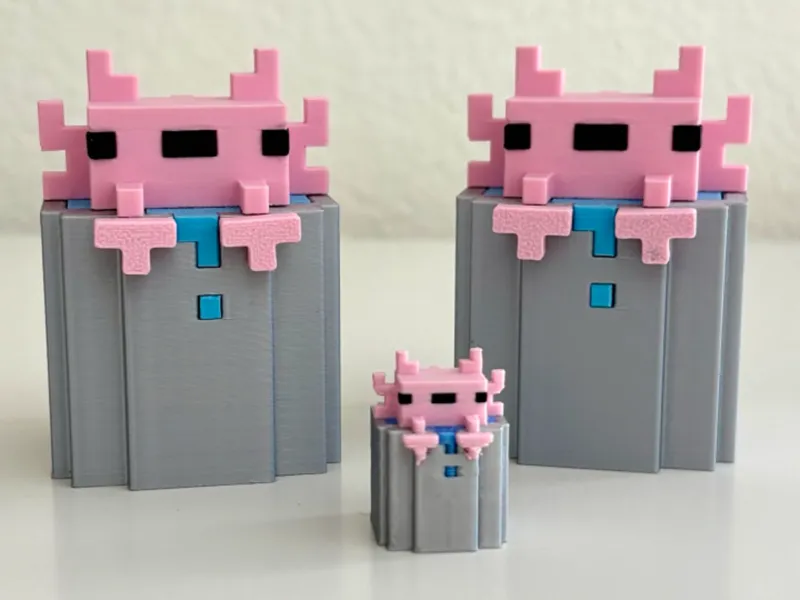 Minecraft Axolotl Bucket - No AMS