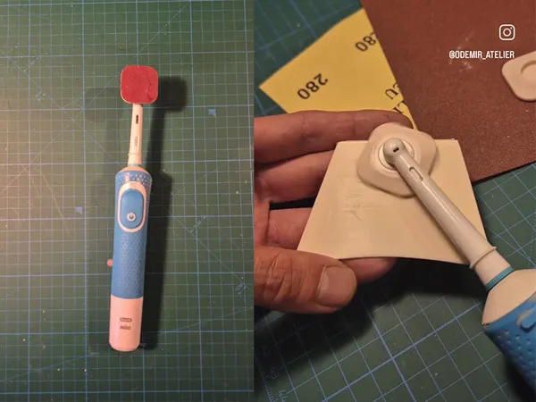 Adaptateur ponceuse pour brosse à dents électrique
