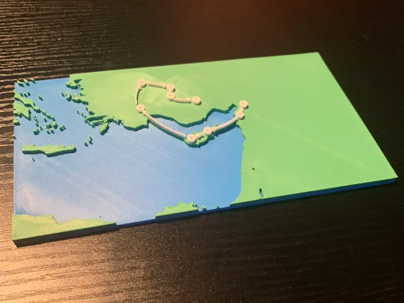 Paul's First Missionary Journey 3D Bible Map